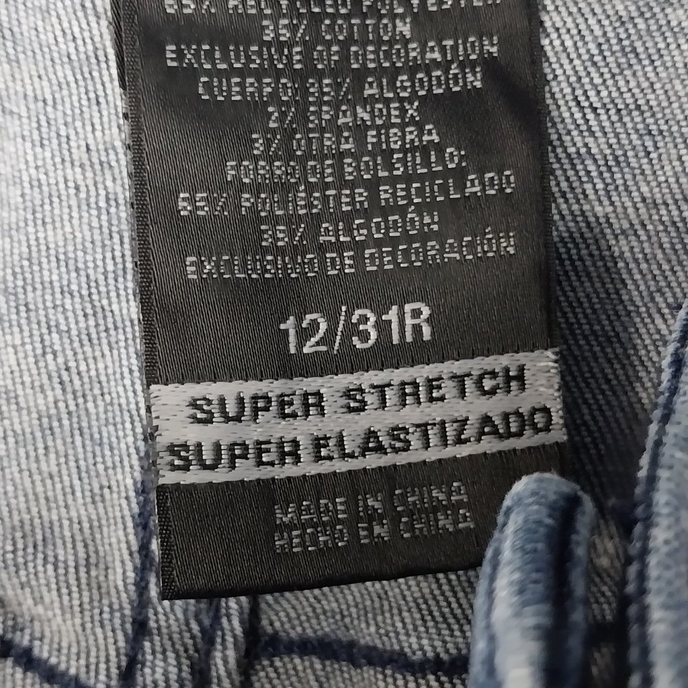 2671 Size 12/31 Mossimo High Rise Stretch Upcycled Wide Leg Bell-Bottoms - Picture 5 of 5